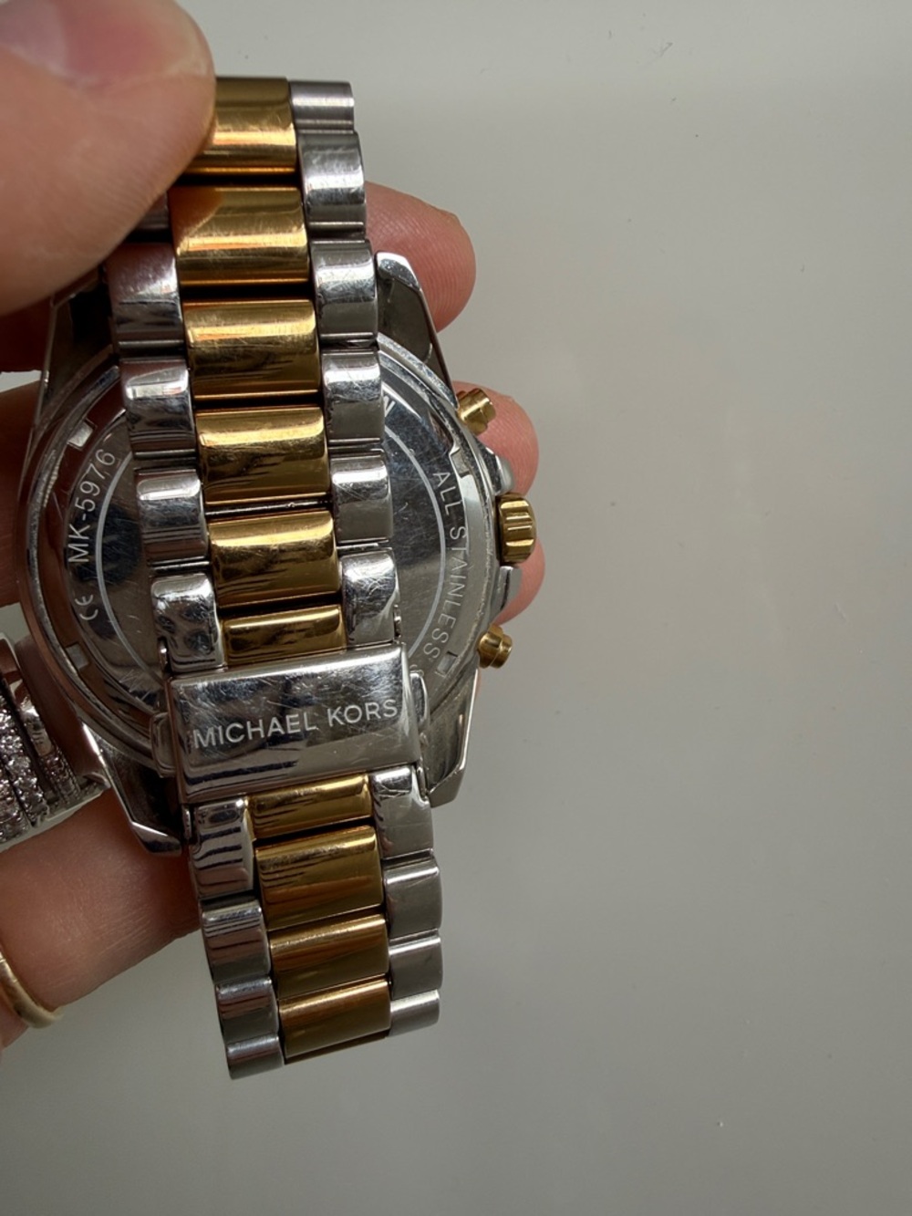 Michael Kors Chronograph Two-Tone Stainless Steel Bracelet Watch 43mm MK5976 - Picture 4 of 6